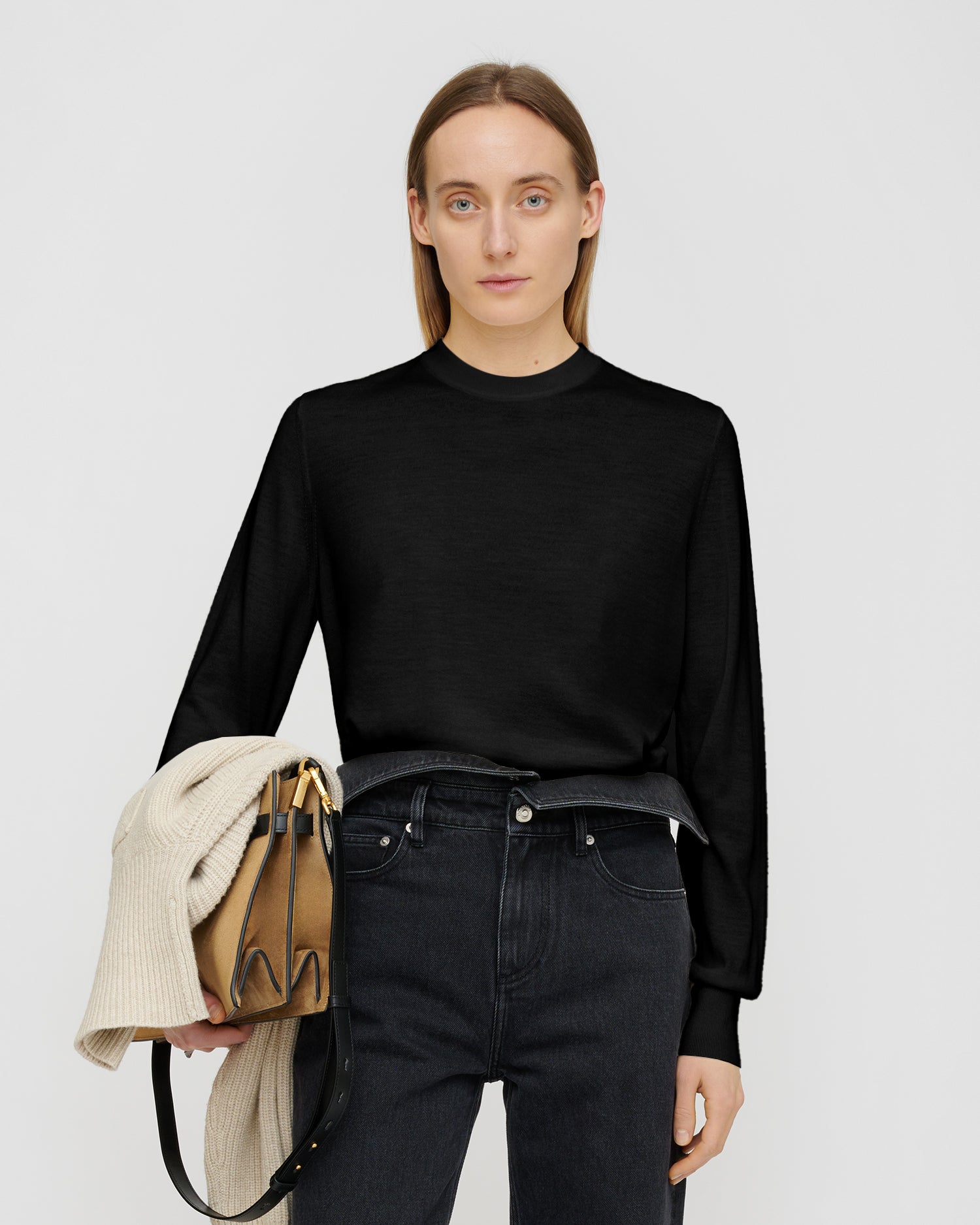 Nadra - Fine Merino Sweater - Black