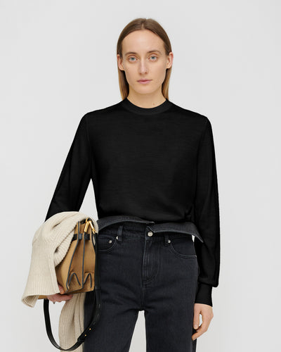Nadra - Fine Merino Sweater - Black