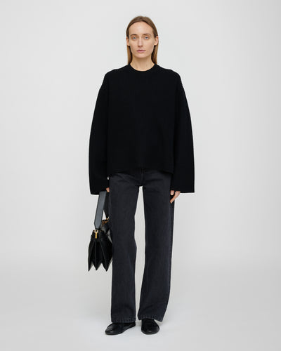 Maura - Merino Cashmere Sweater - Black