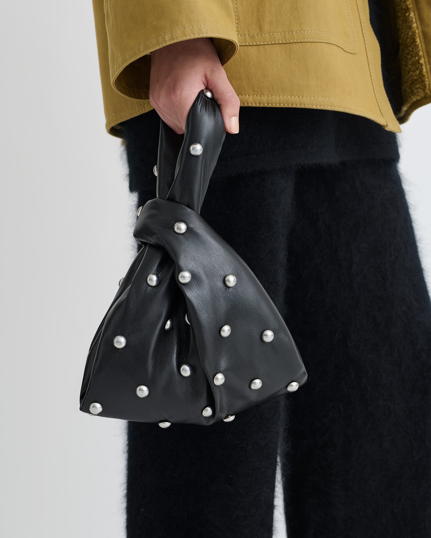 Jen Mini - Okobor/Studs Evening Bag - Black/Silver