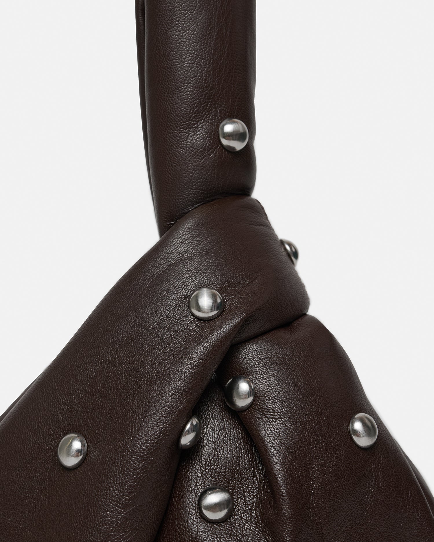 Jen Mini - Okobor/Studs Evening Bag - Coffee Grounds/Silver