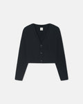 Raddix - Overwashed Merino Cardigan - Charcoal
