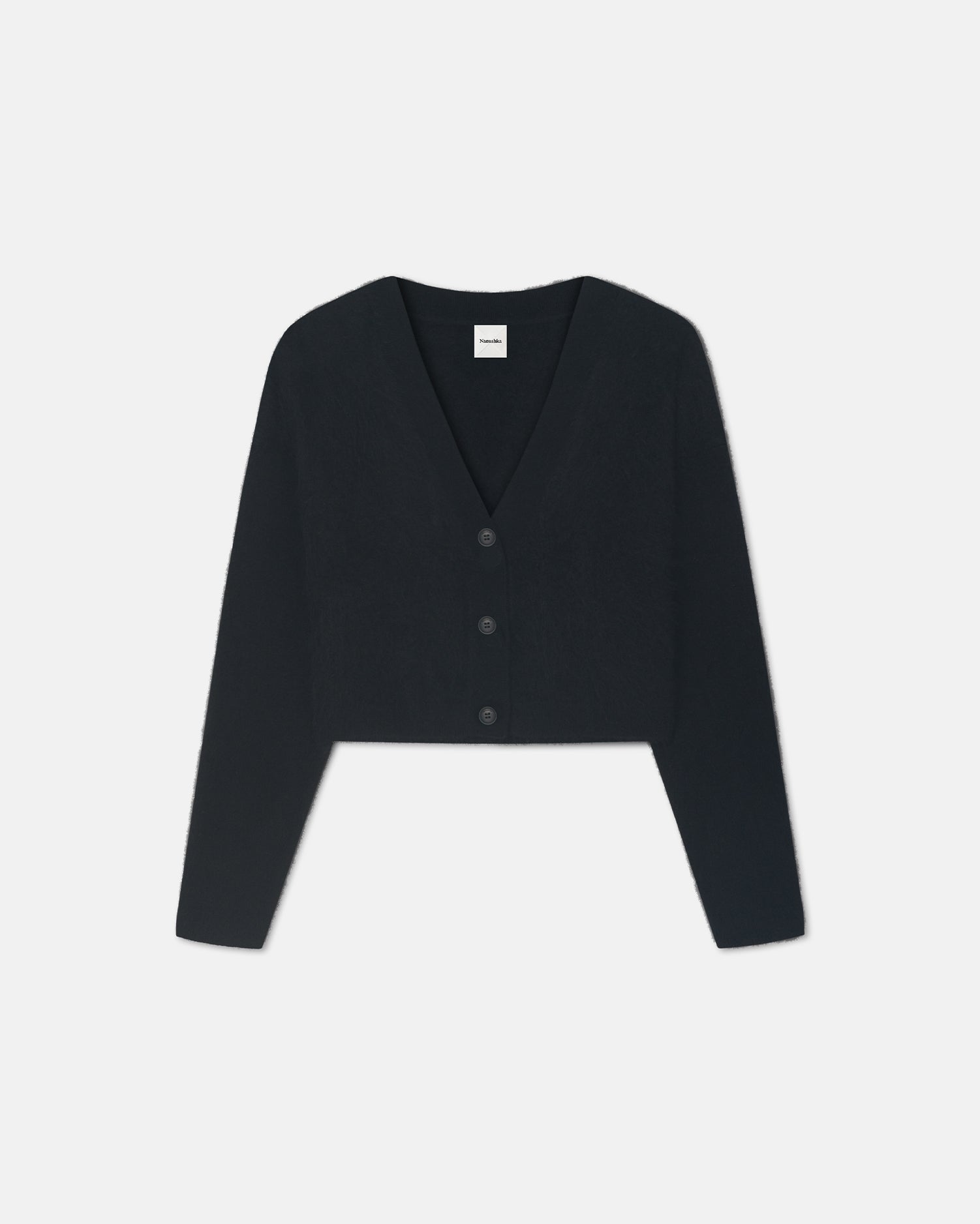 Raddix - Overwashed Merino Cardigan - Charcoal