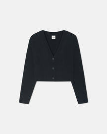 Raddix - Overwashed Merino Cardigan - Charcoal