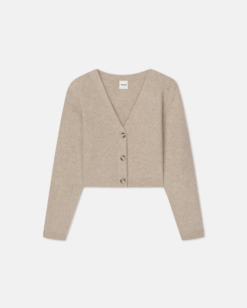 Raddix - Overwashed Merino Cardigan - Oatmeal – Nanushka