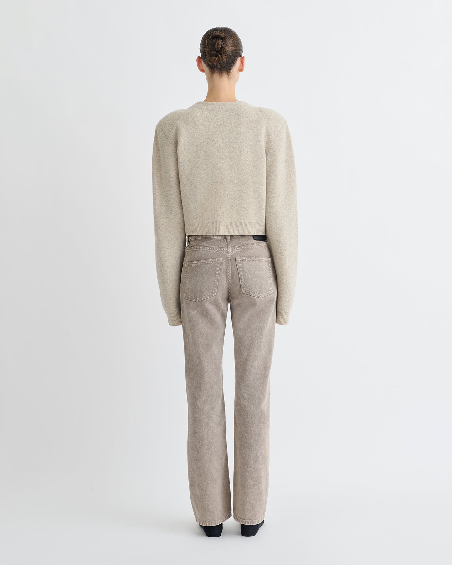 Raddix - Overwashed Merino Cardigan - Oatmeal