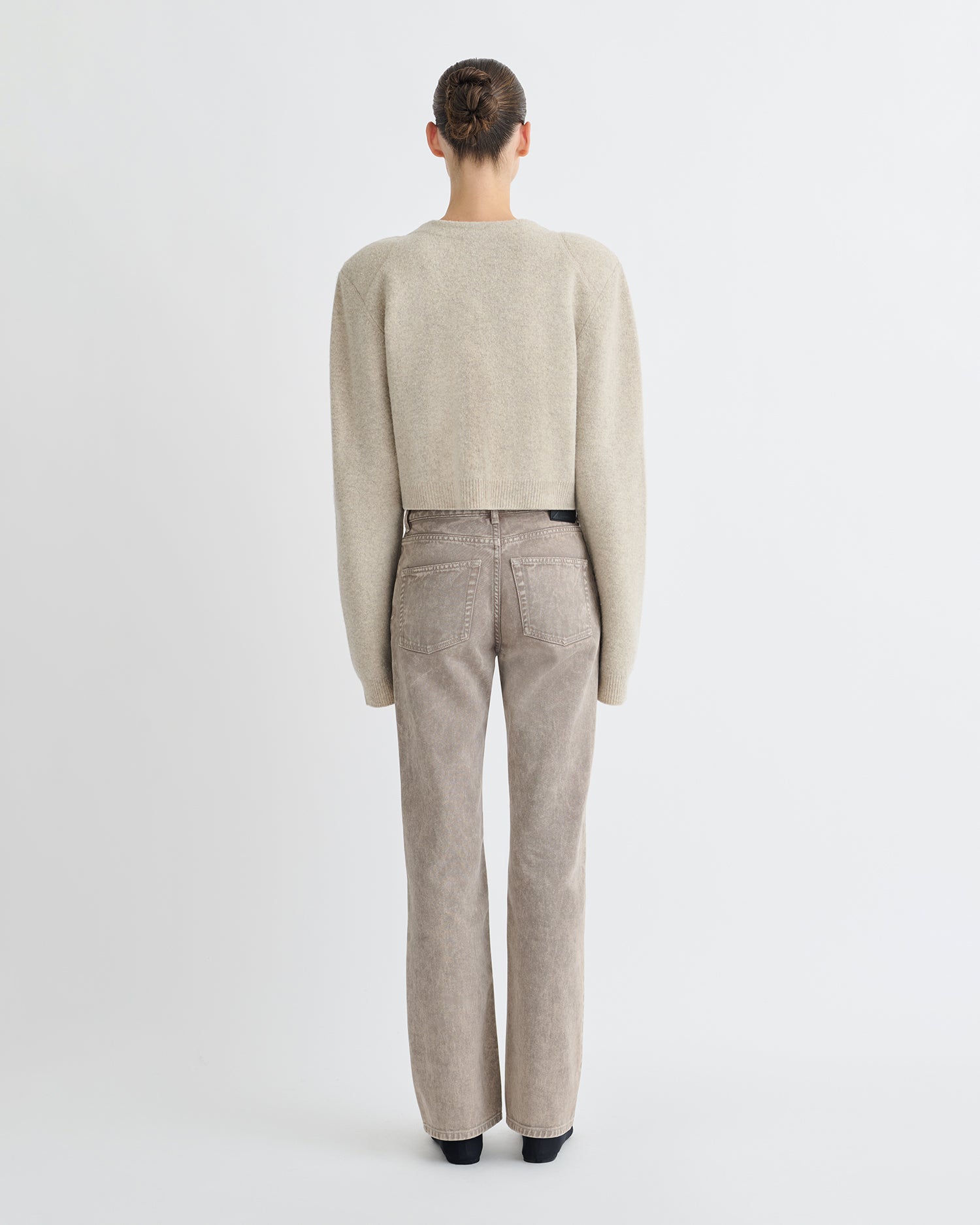 Raddix - Overwashed Merino Cardigan - Oatmeal