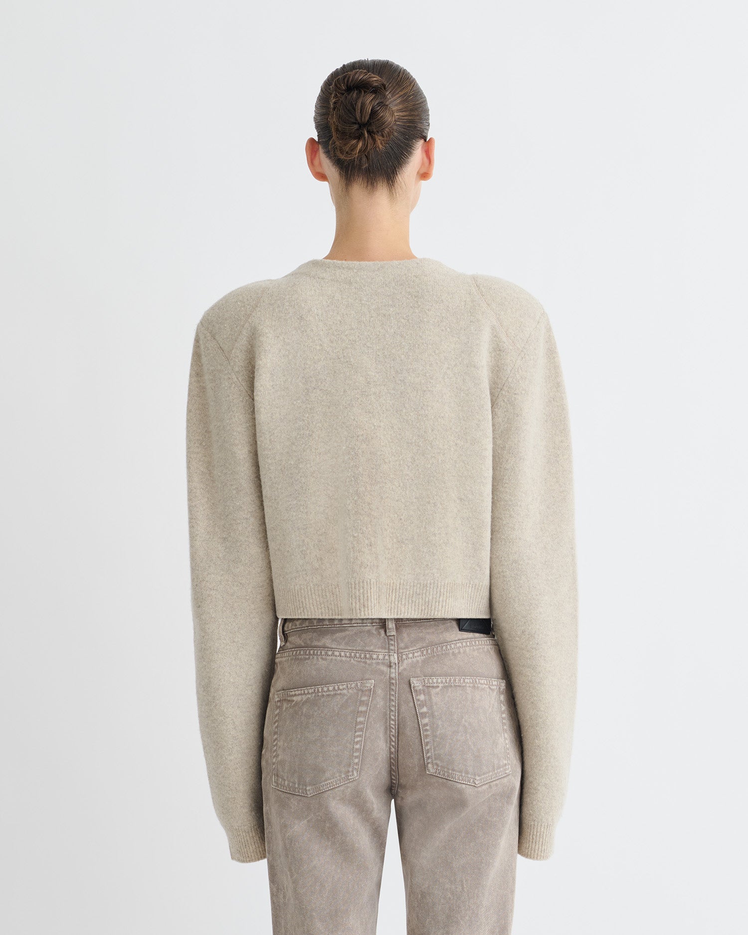 Raddix - Overwashed Merino Cardigan - Oatmeal