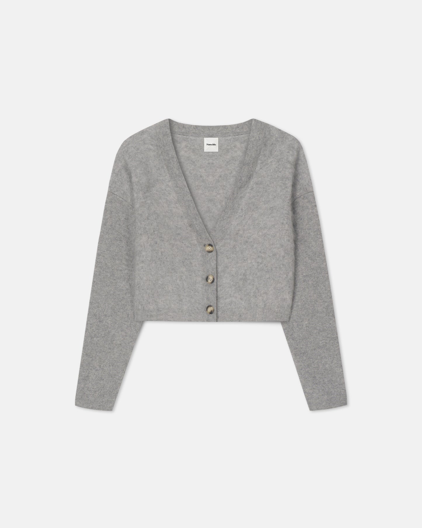 Henny - Brushed Cashmere Cardigan - Grey