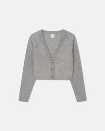 Henny - Brushed Cashmere Cardigan - Grey