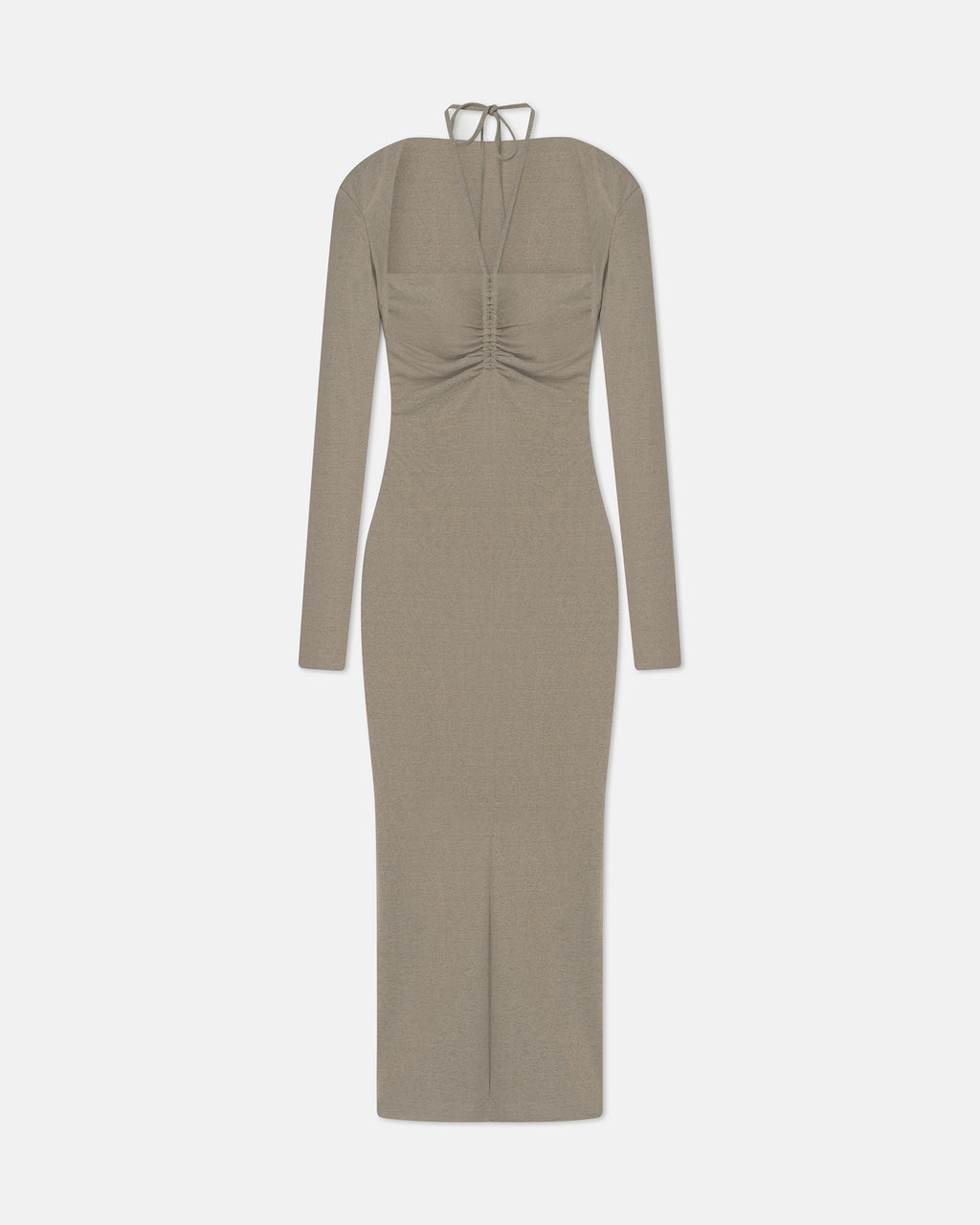 Aponi - Mesh Jersey Dress - Fog