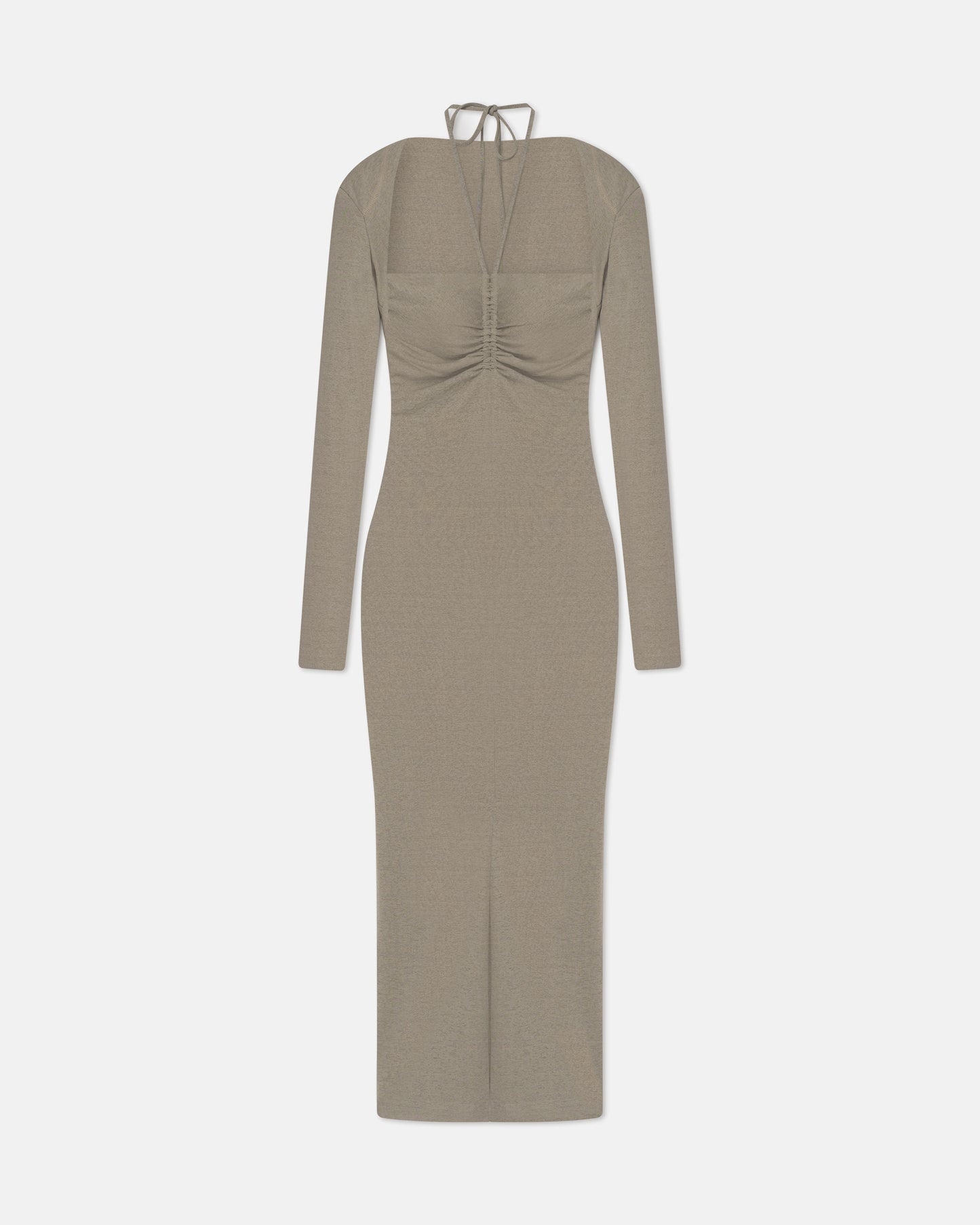 Aponi - Mesh Jersey Dress - Fog