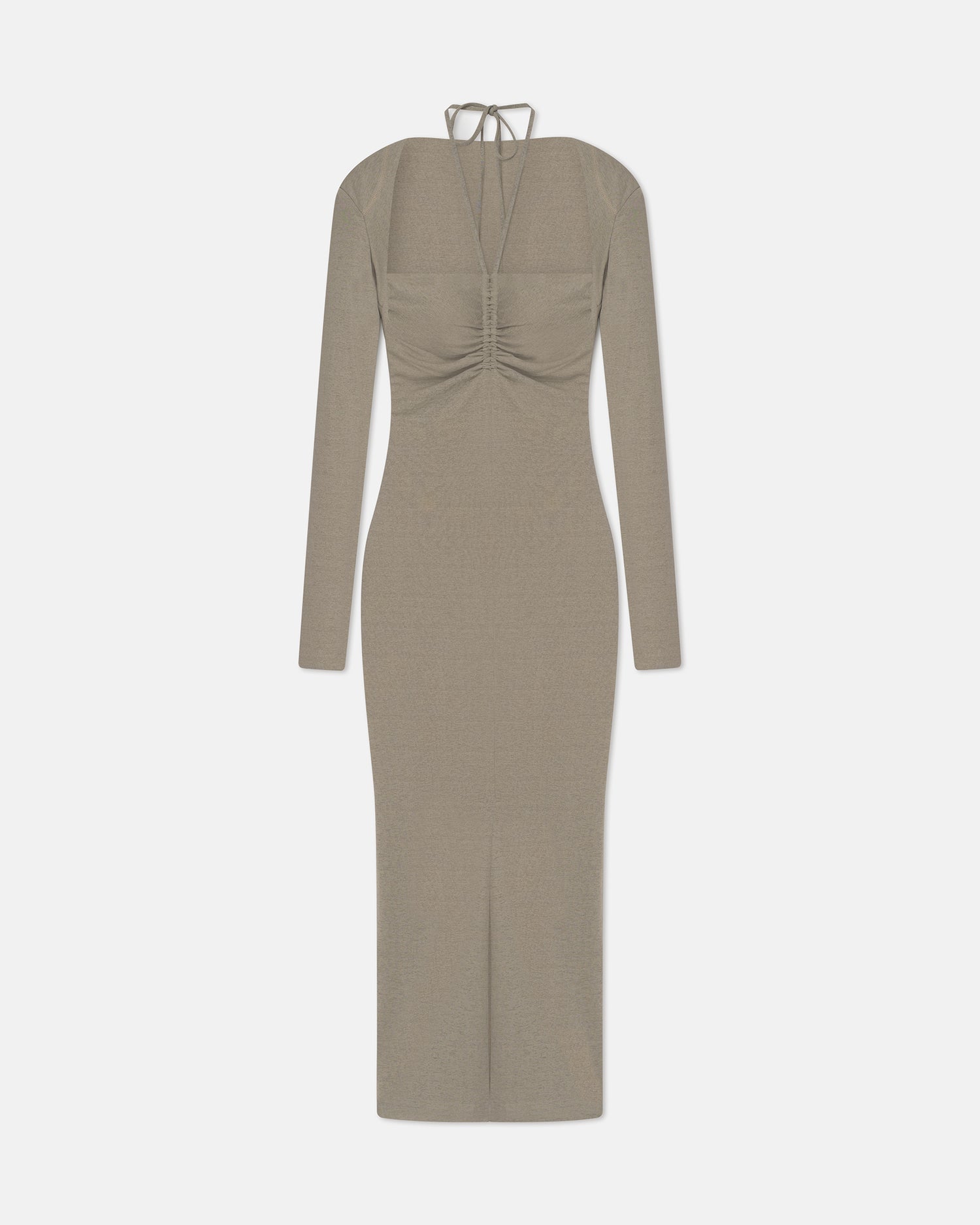 Aponi - Mesh Jersey Dress - Fog