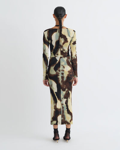 Aponi - Mesh Jersey Dress - Watercolor Sage