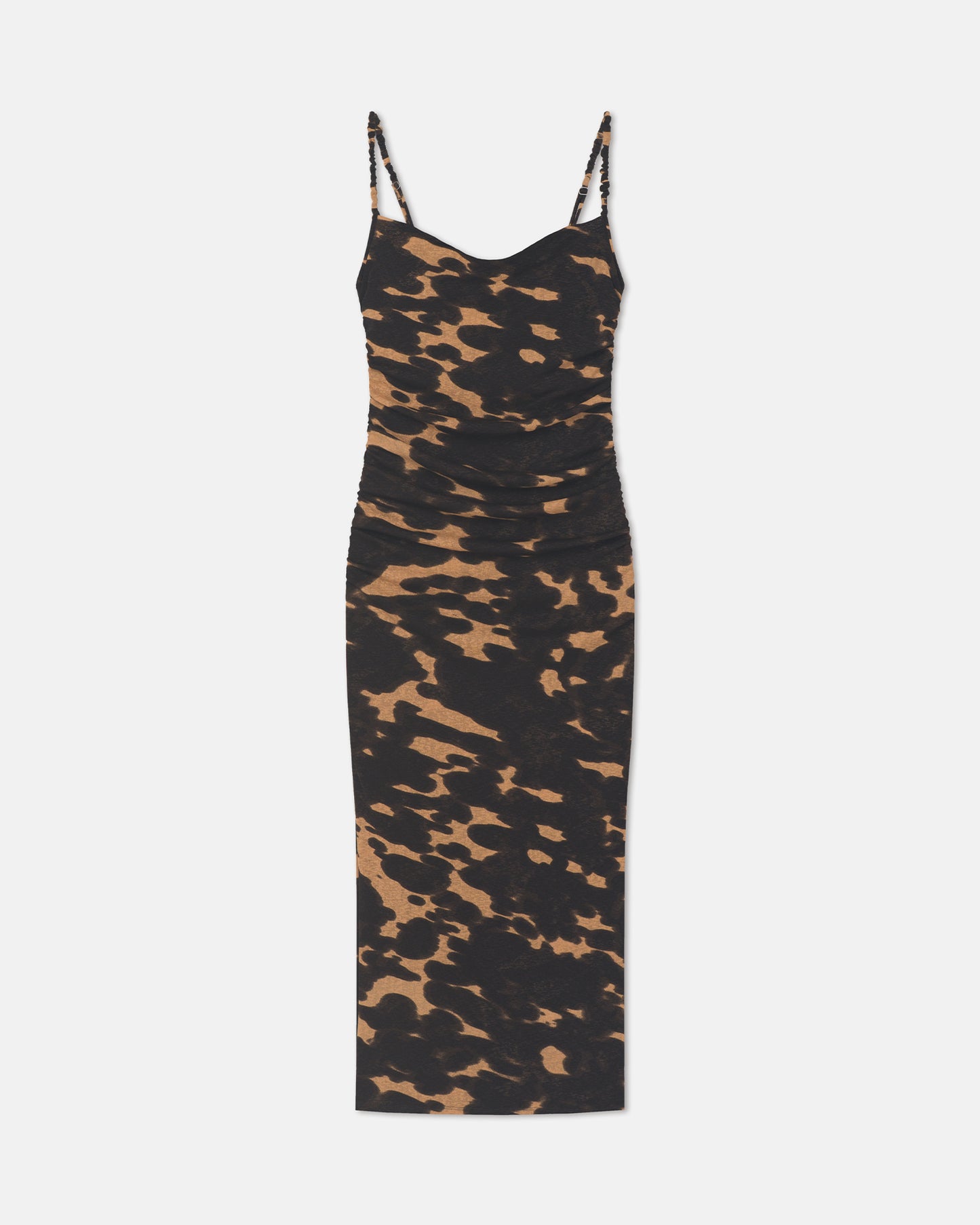 Alexa - Mesh Jersey Dress - Midnight Mocha Apricot