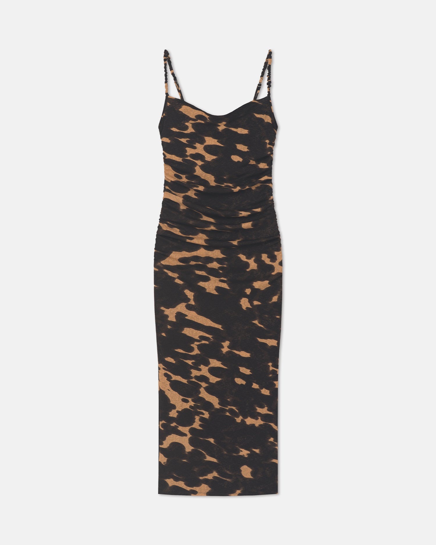 Alexa - Mesh Jersey Dress - Midnight Mocha Apricot
