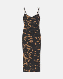 Alexa - Mesh Jersey Dress - Midnight Mocha Apricot