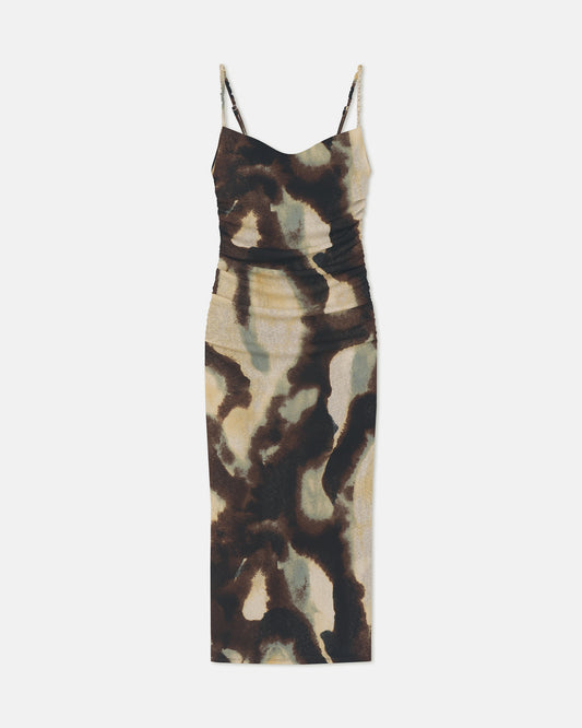 Alexa - Mesh Jersey Dress - Watercolor Sage