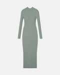 Mirell - Fine Merino Rib Long Dress - Sage