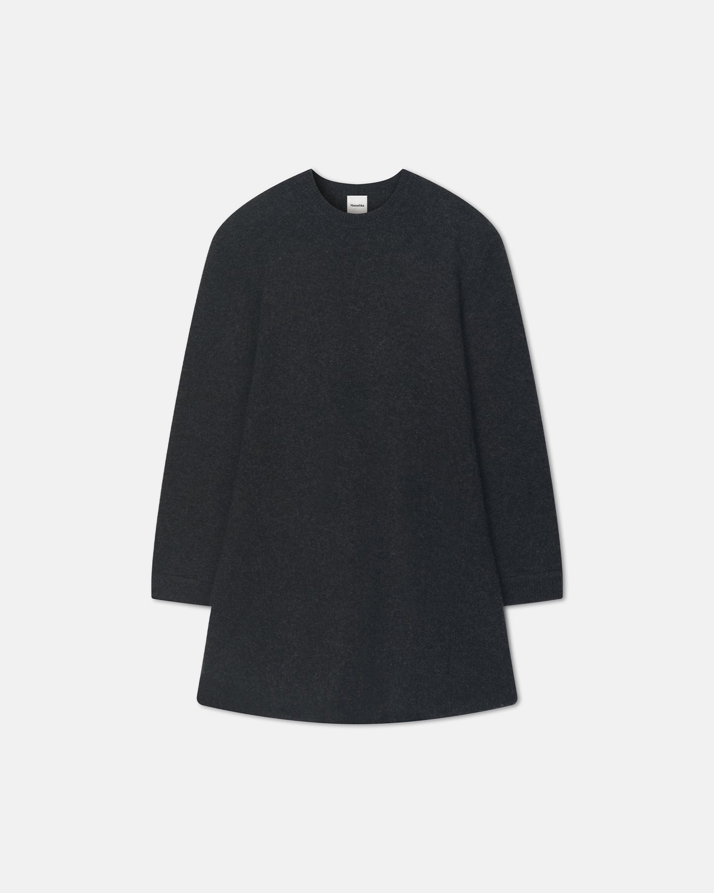 Yetta - Overwashed Merino Mini Dress - Charcoal