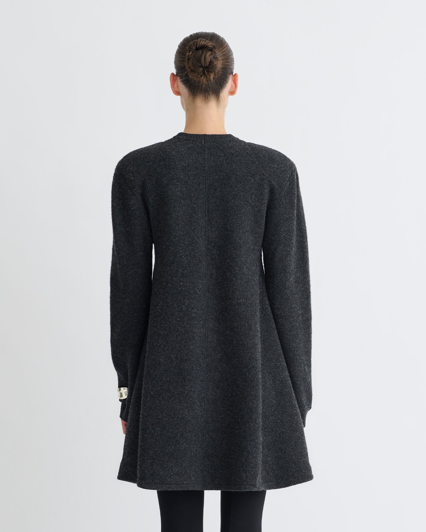 Yetta - Overwashed Merino Mini Dress - Charcoal