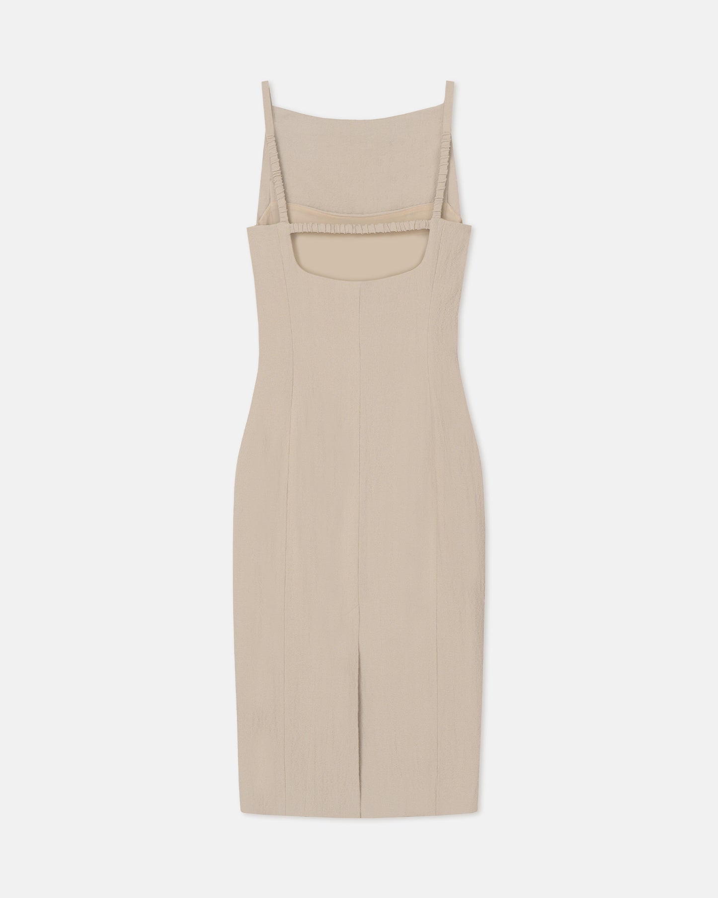 Vittoria - Seersucker Suiting Dress - Sand