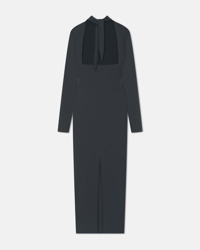 Glinda - Elastic Jersey Dress - Dusty Blue