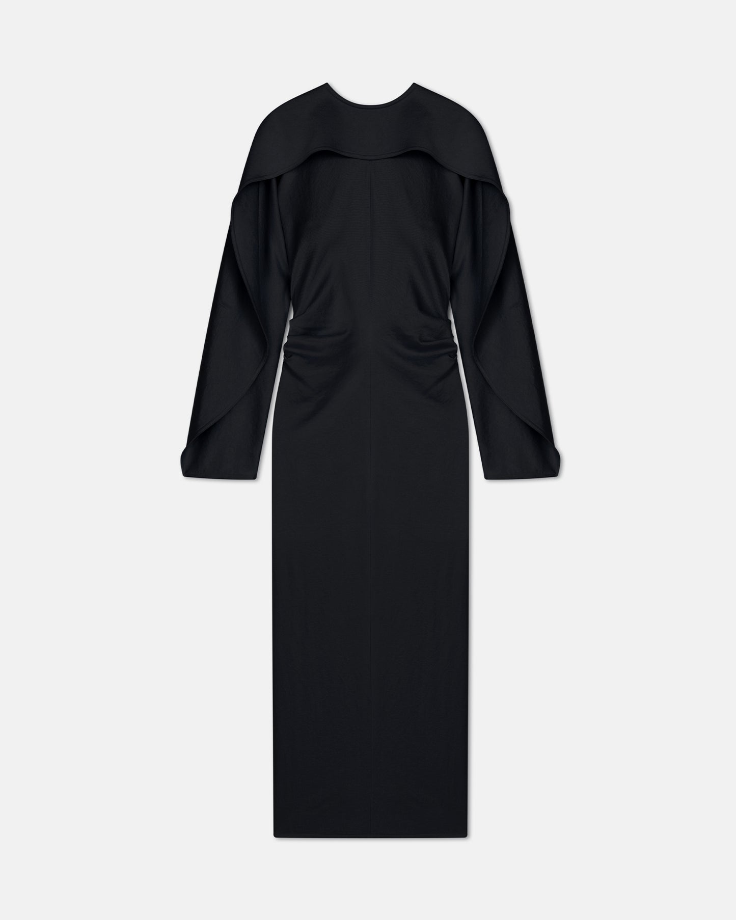 Jil - Crisp Satin Dress - Black