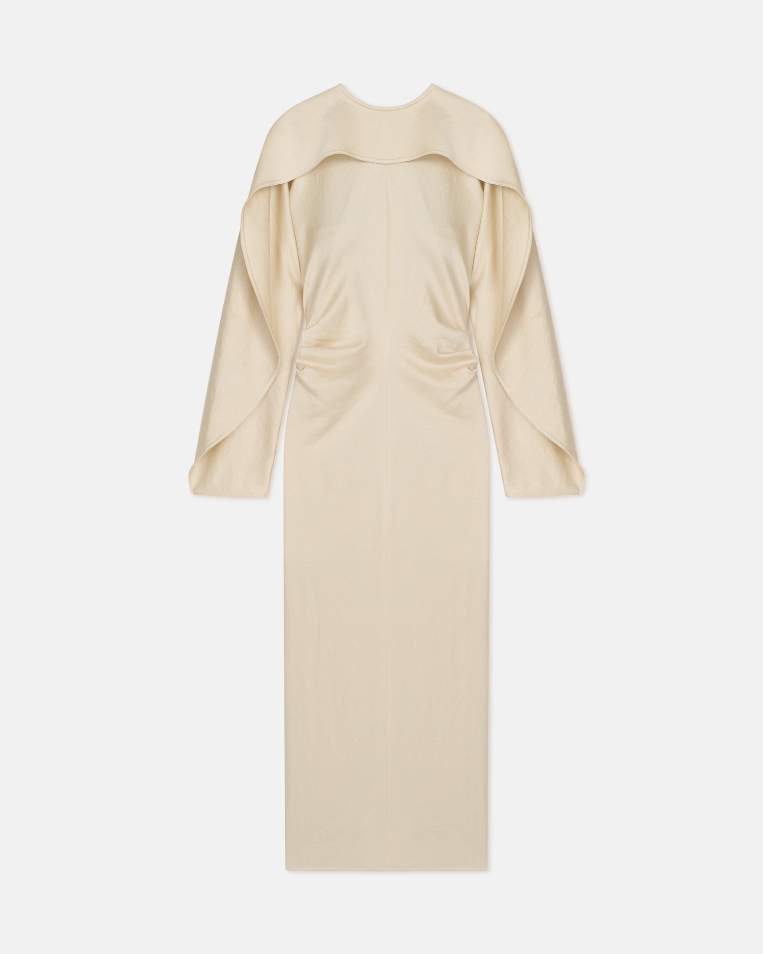 Jil - Crisp Satin Dress - Ecru