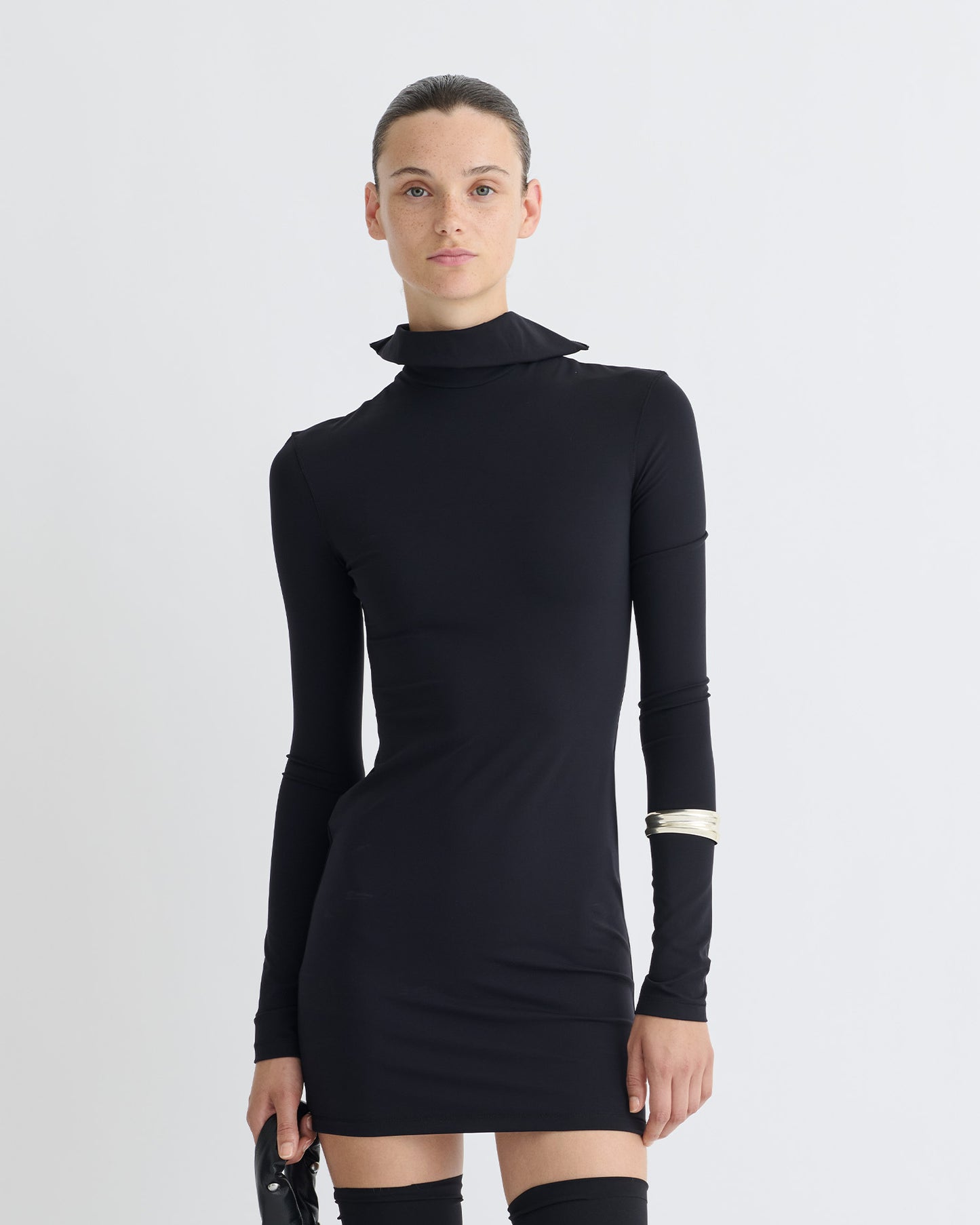 Latia - Stretch Jersey Mini Dress - Black