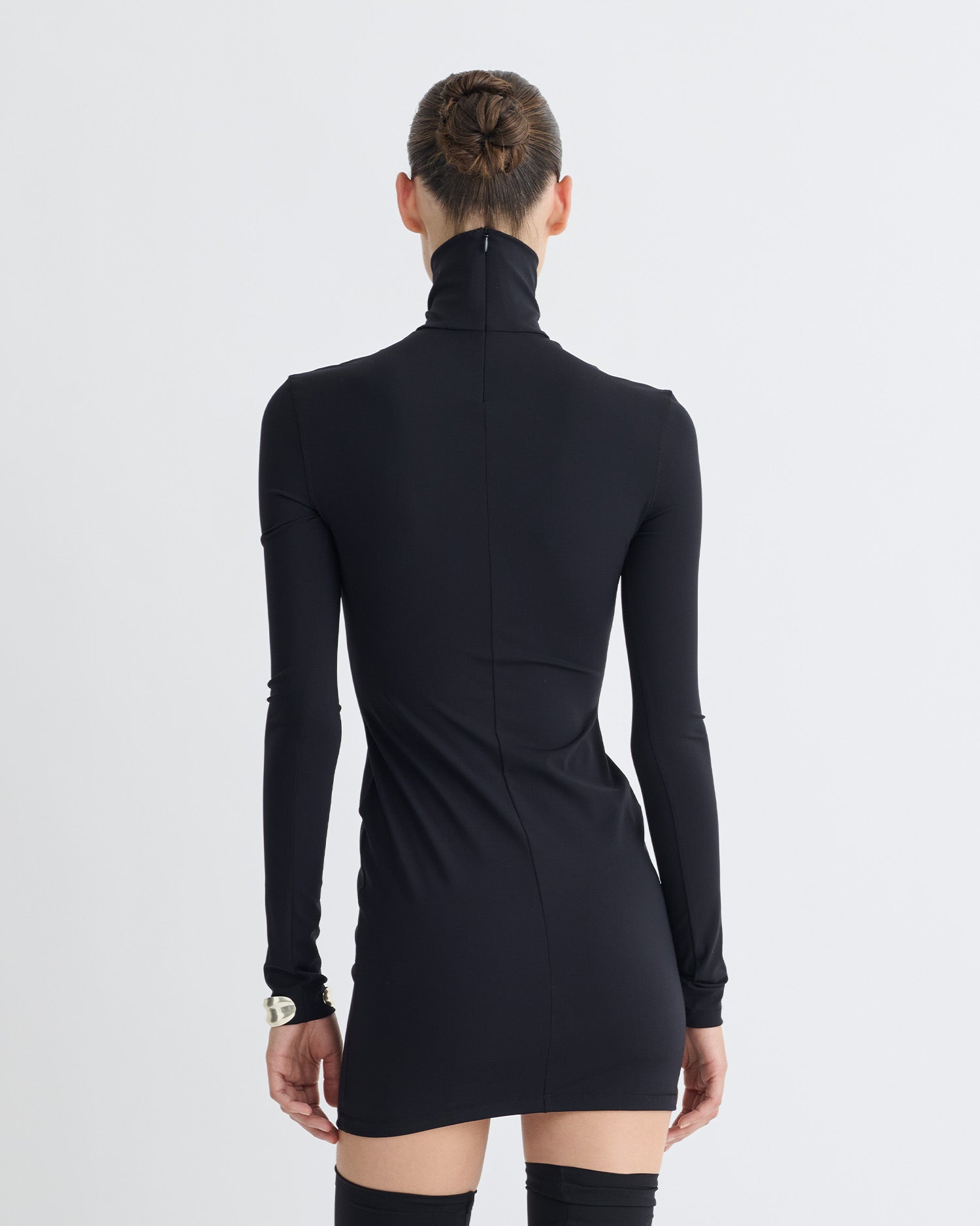 Latia - Stretch Jersey Mini Dress - Black