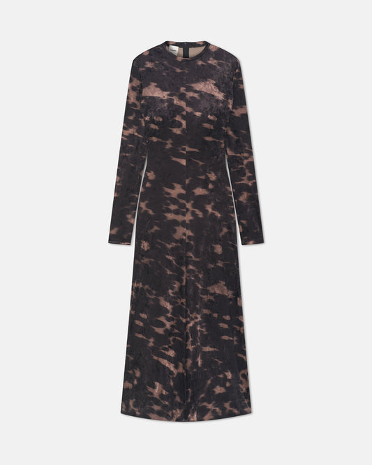 Jynx - Stretch Velvet Dress - Midnight Mocha Brown