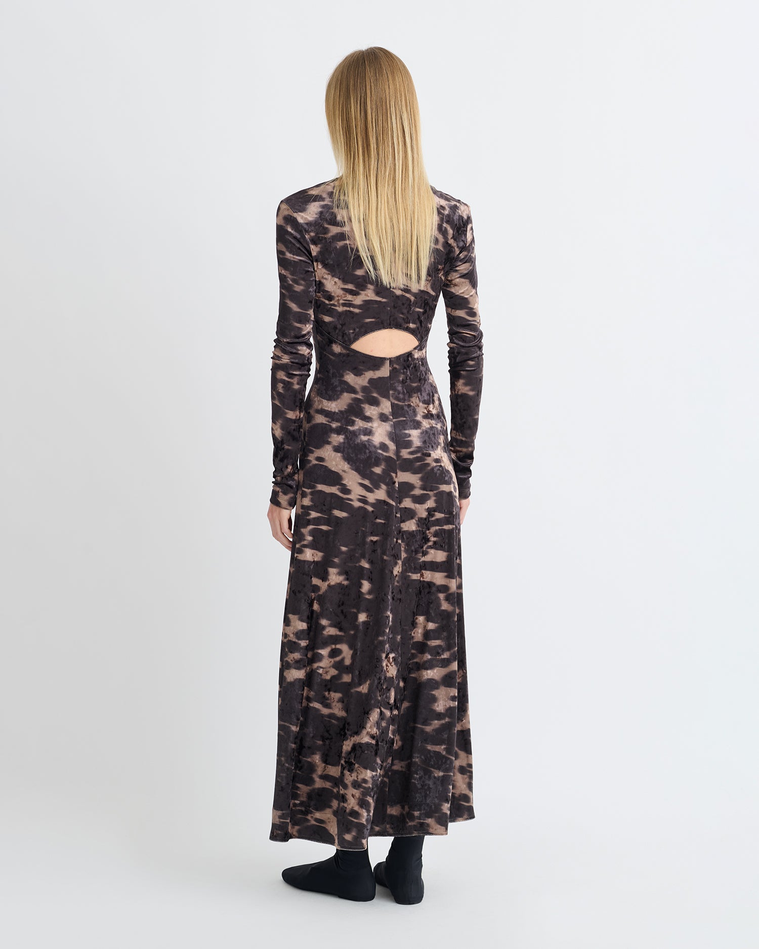 Jynx - Stretch Velvet Dress - Midnight Mocha Brown