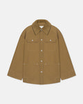 Zonta - Wax Cotton and Faux Shearling Jacket - Yellow Khaki
