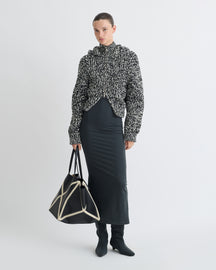 Sonnet - Mouline Slub Wool Jacket - Black/White