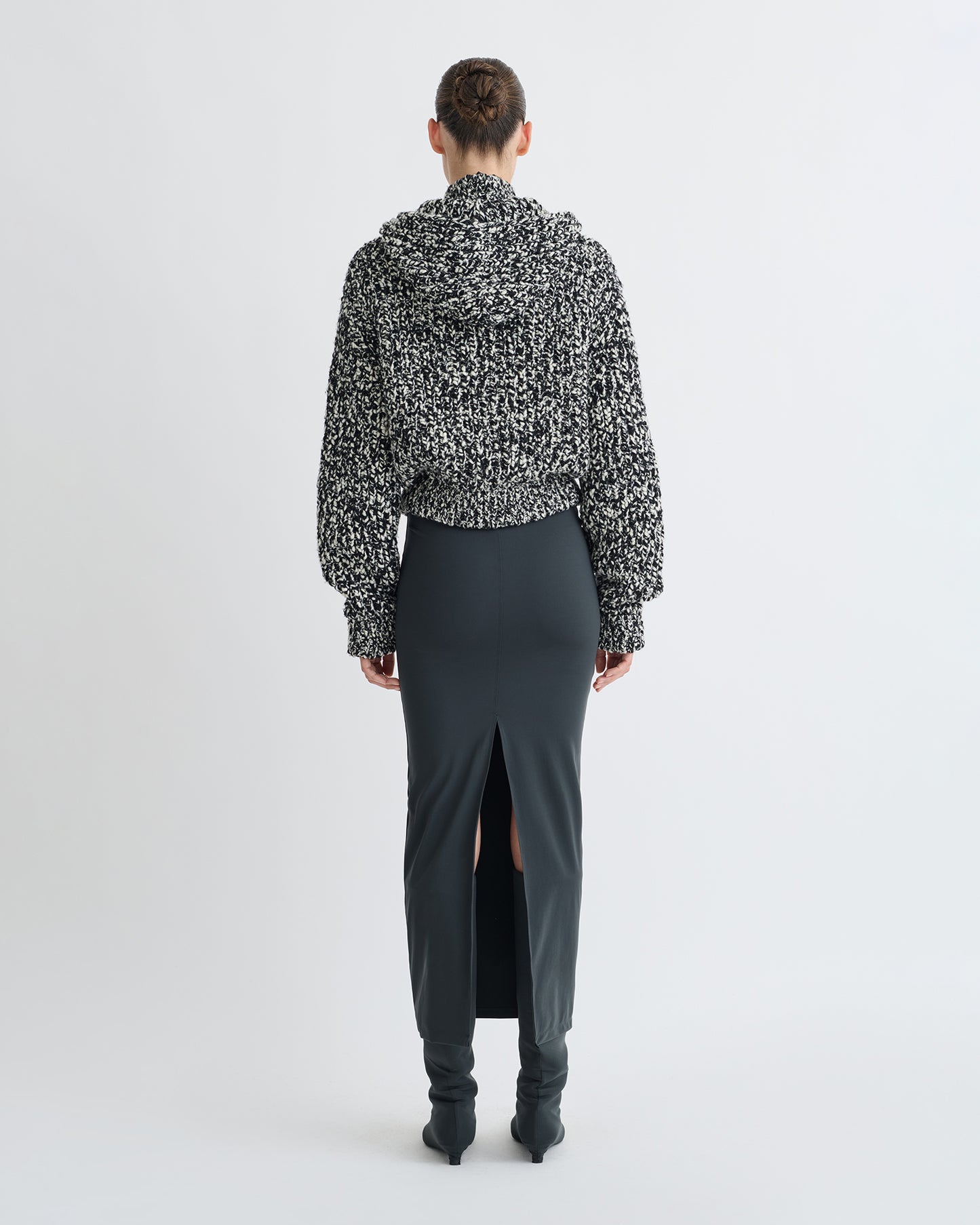 Sonnet - Mouline Slub Wool Jacket - Black/White