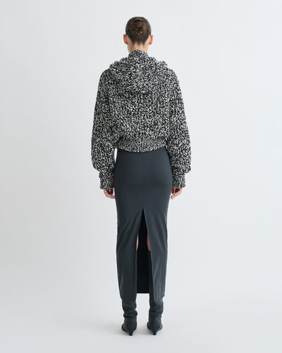 Sonnet - Mouline Slub Wool Jacket - Black/White