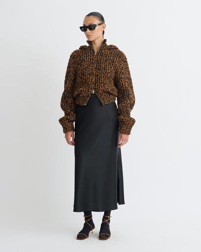 Sonnet - Mouline Slub Wool Jacket - Rust/Black