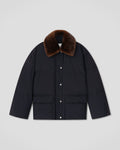 Camey - Light Nylon/Faux Fur Jacket - Pebble/Dark Brown