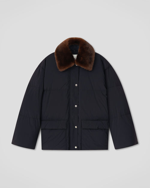 Nw25fwjk26199camey black darkbrown lightnylon fauxfur 01 1