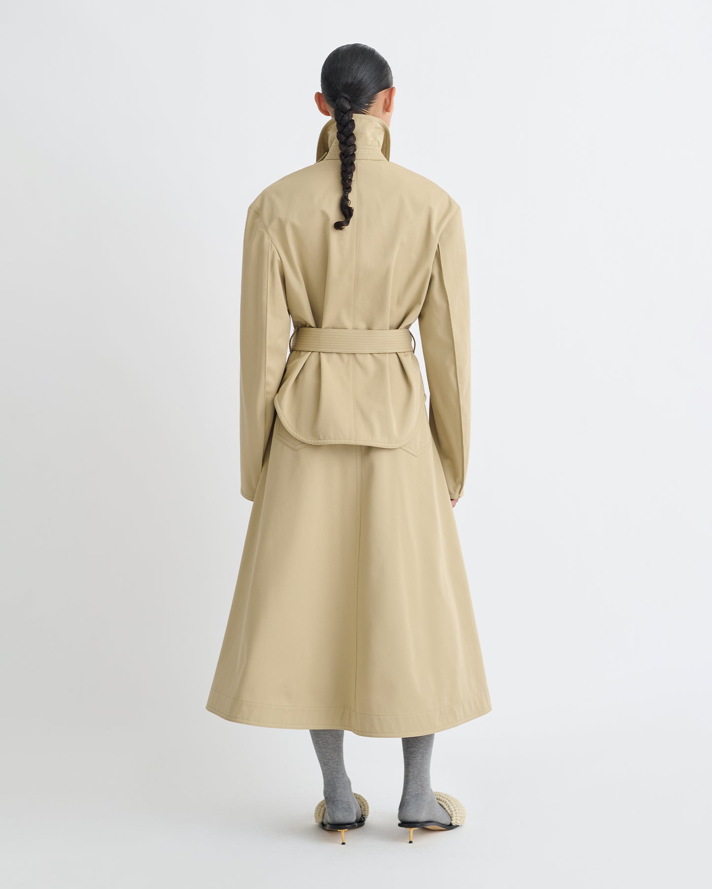 Henka - Bonded Trench/Faux Fur Jacket - Beige/Brown