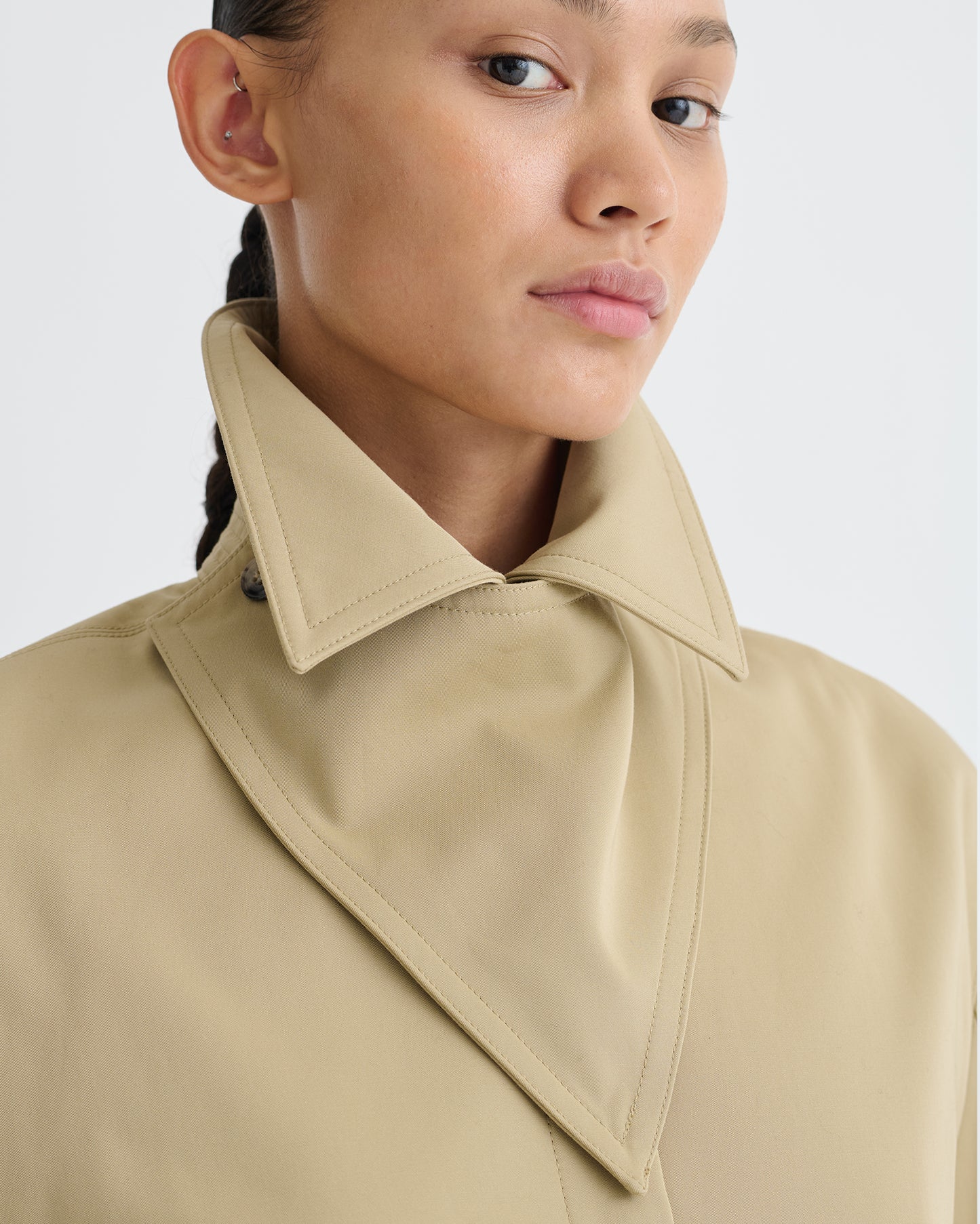 Henka - Bonded Trench/Faux Fur Jacket - Beige/Brown