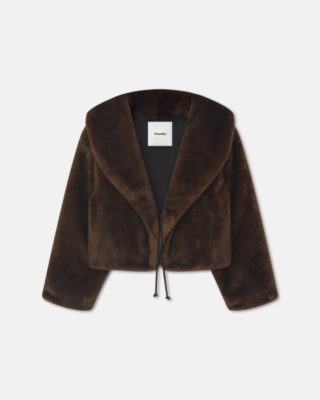 Estel - Faux Fur Jacket - Dark Brown