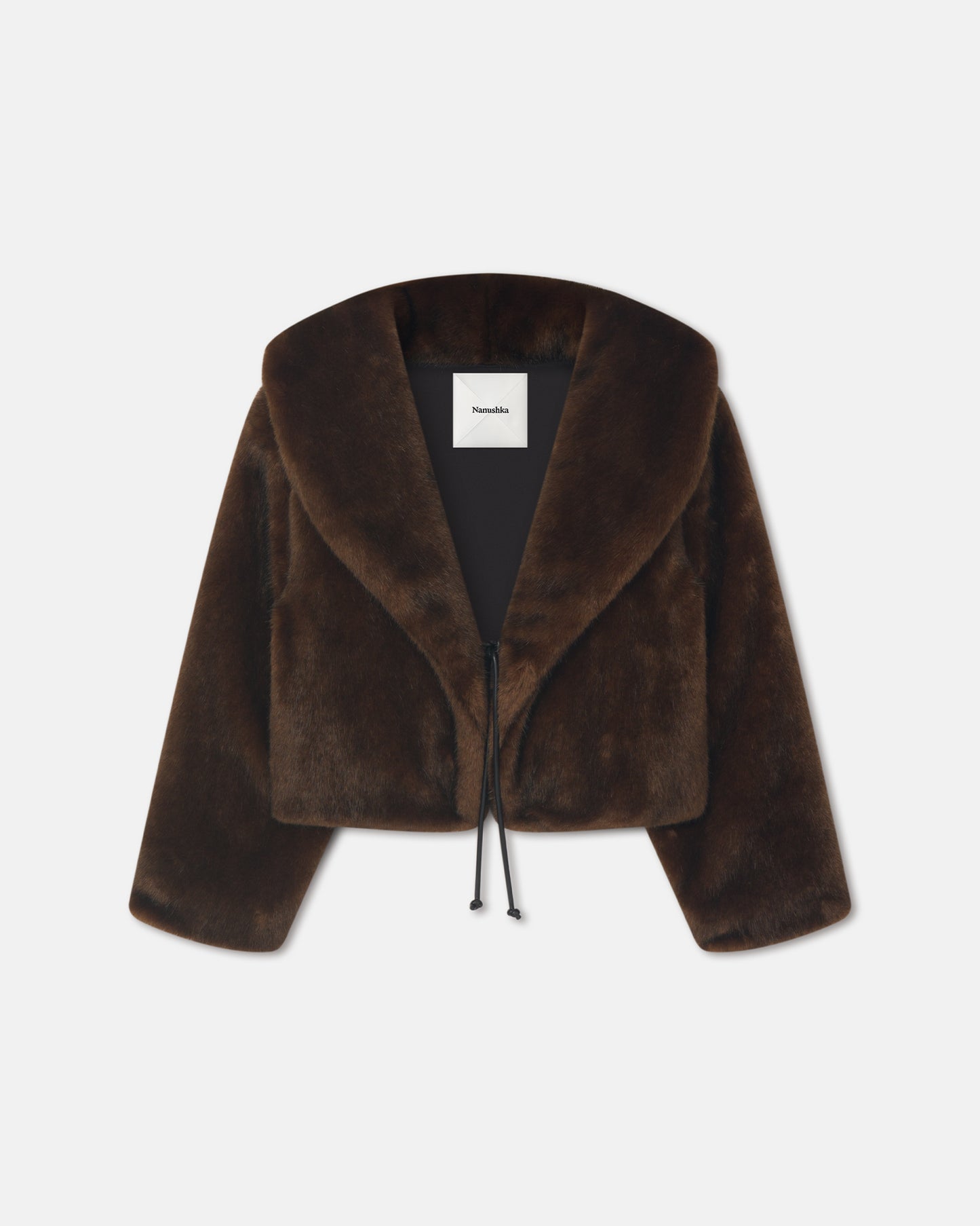 Estel - Faux Fur Jacket - Dark Brown