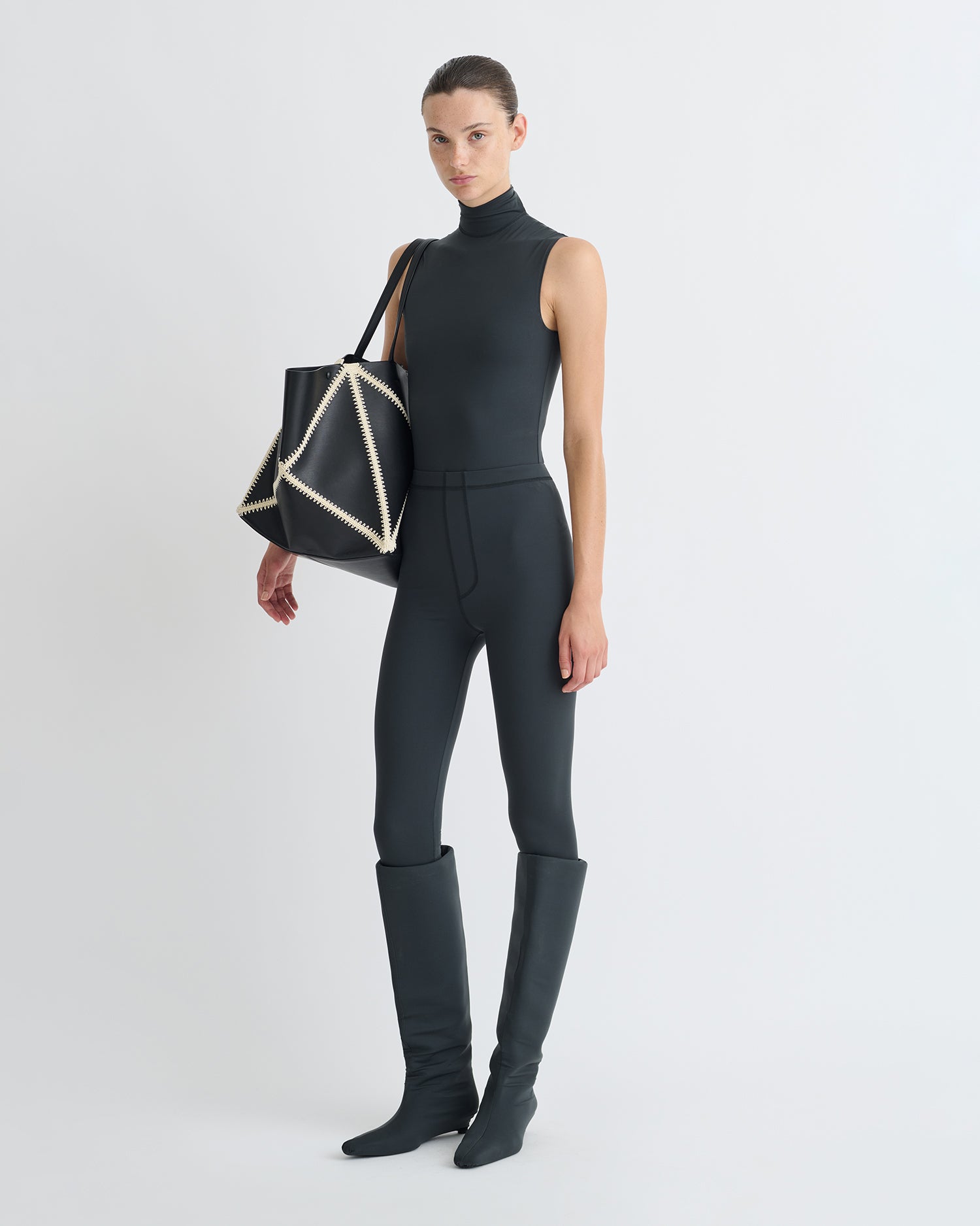 Artice - Elastic Jersey Bodysuit - Dusty Blue