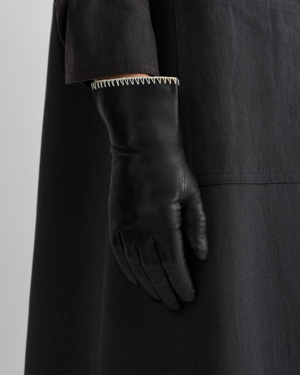 Areli - Gloves - Black/Creme