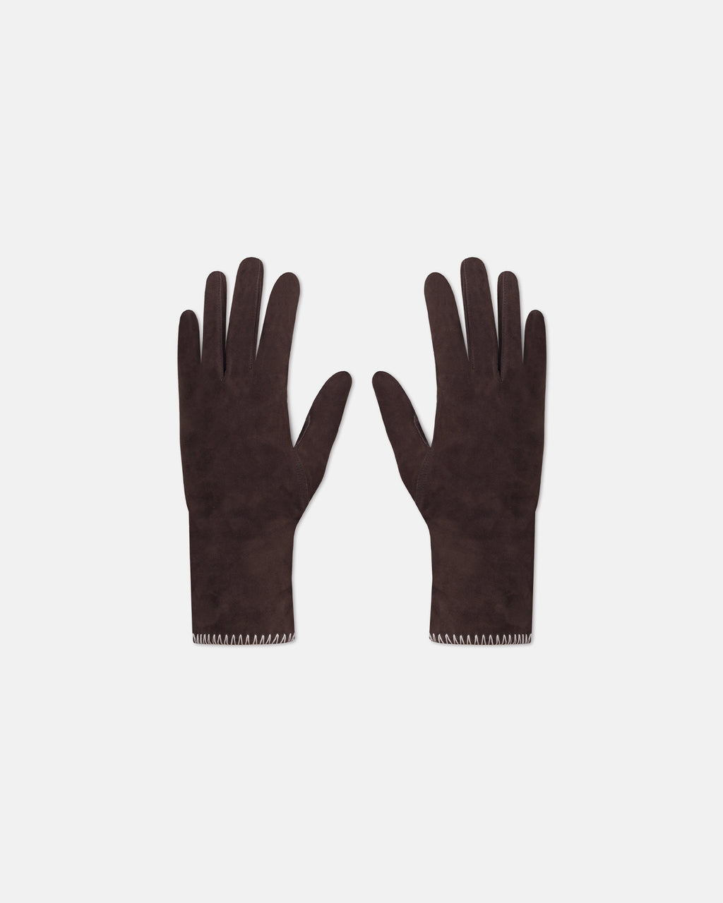 Areli - Gloves - Dark Brown/Creme