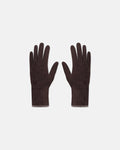 Areli - Gloves - Dark Brown/Creme
