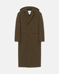 Melva - Aged Felted Wool Coat - Wood