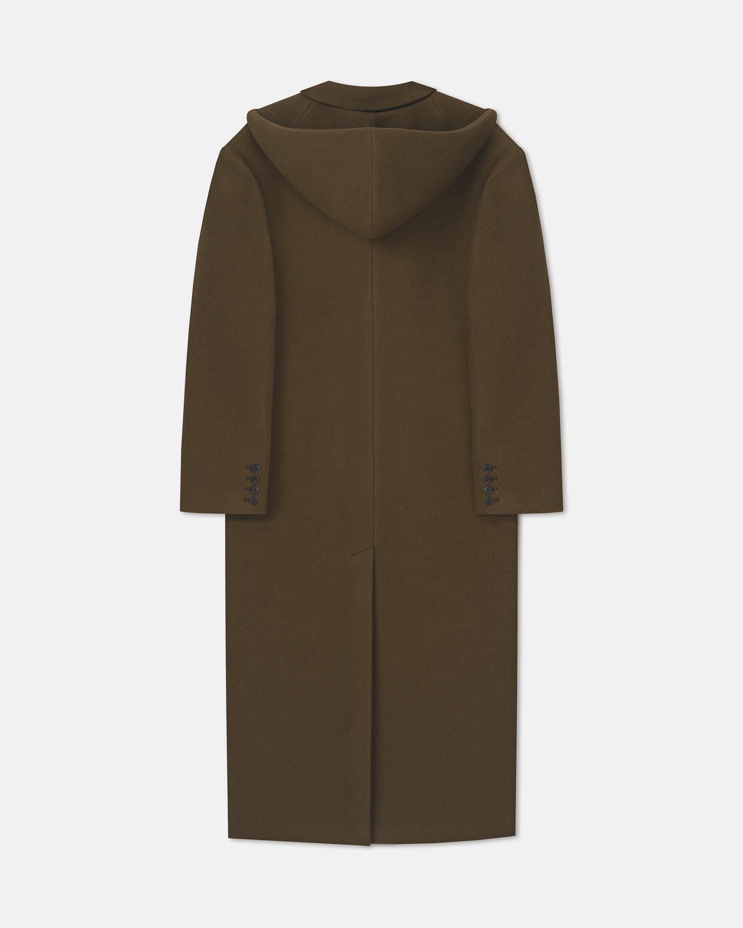 Melva - Aged Felted Wool Coat - Wood – Nanushka